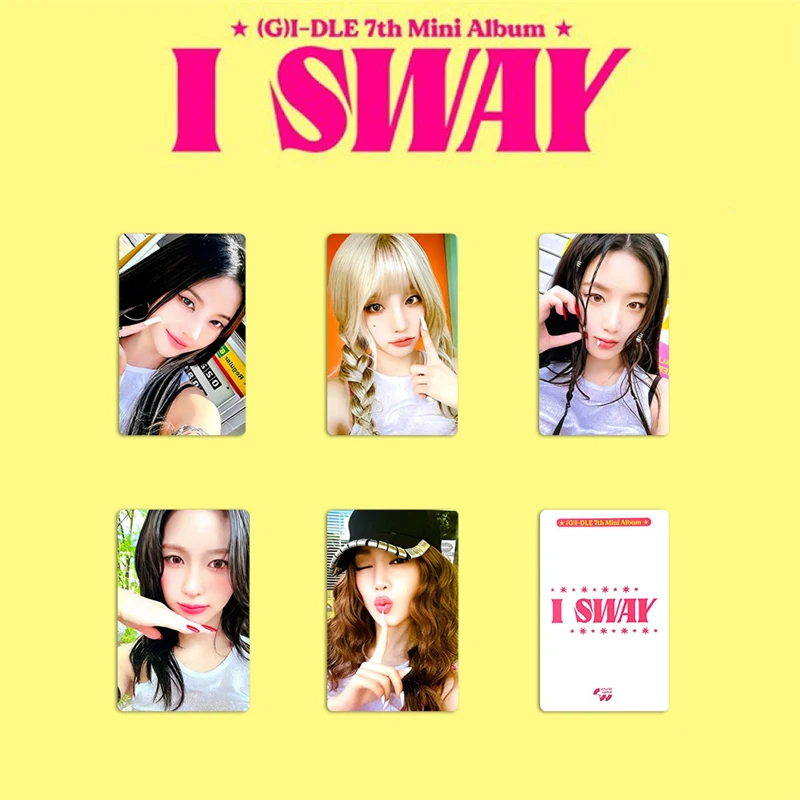 5szt/zestaw KPOP (G)I-DLE Nowy Album I SWAY LOMO Card Specjalna karta SHUHUA YUQI WITHMUU Pocztówka Kartka okolicznościowa K-POP Karta fotograficzna