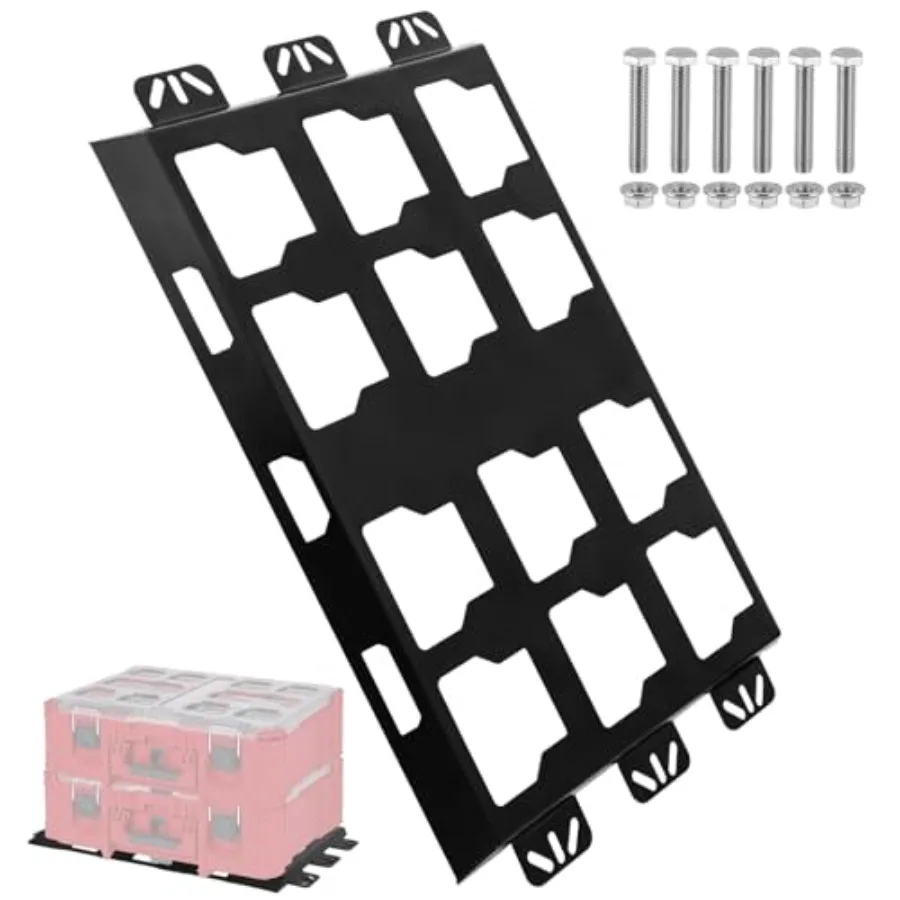 

Монтажная пластина Packout, совместимая с системой инструментальных ящиков Milwaukee Packout, с антикоррозийным порошковым покрытием, монтажная база Ac