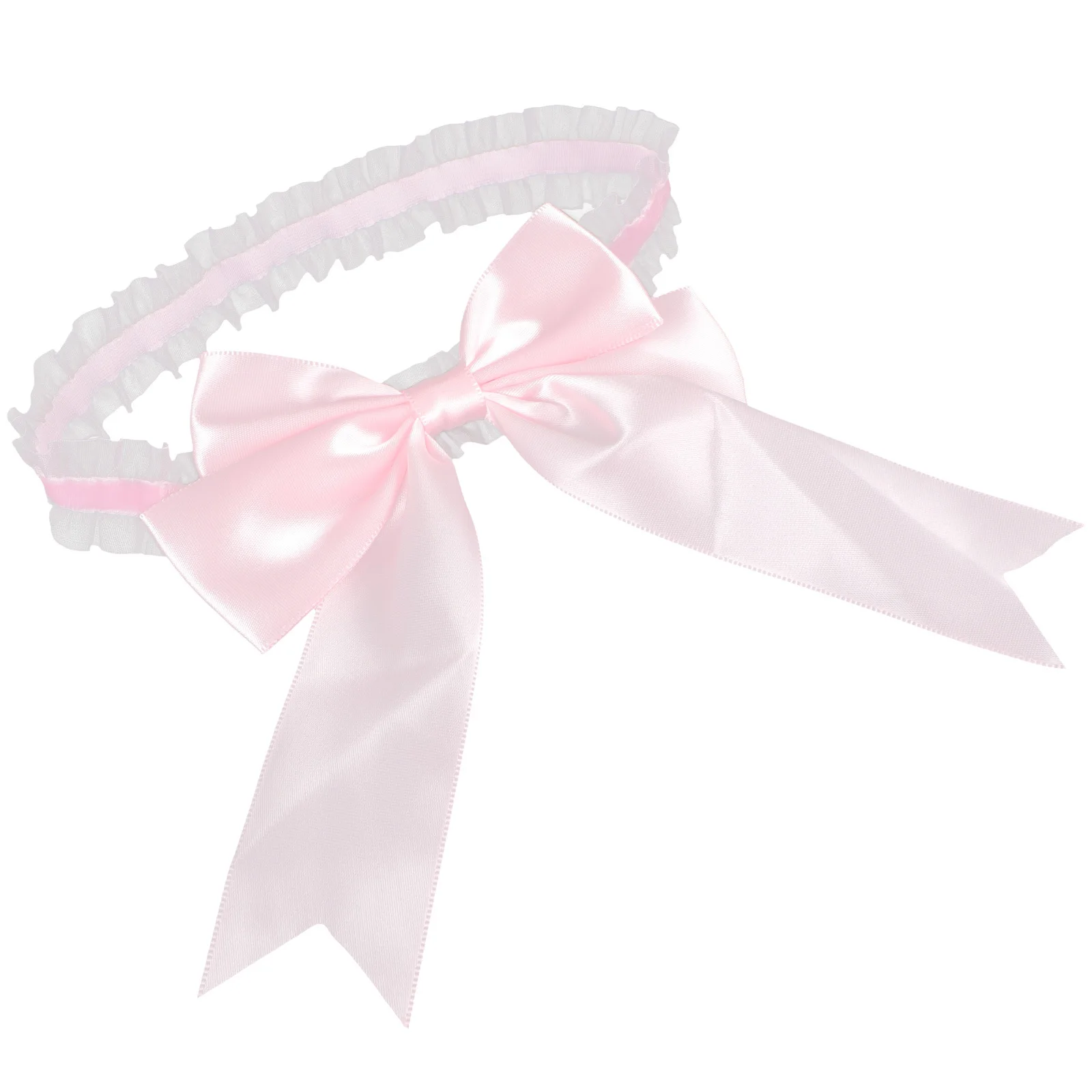 

1pc Bridal Lace Garter Pink Elastic Leg Thigh Ring For Wedding Party Prom Decorative Accessory Soft Under 60Cm