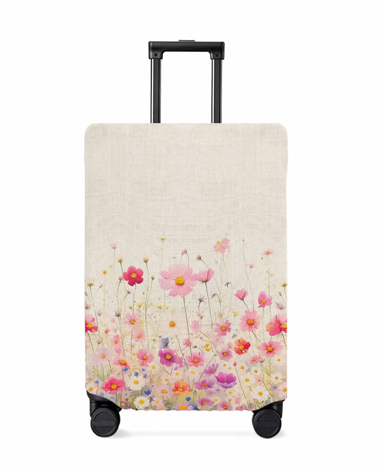 

Flower And Leaf Watercolor Stretch Suitcase Protector Baggage Dust Case Cover For 18-32 Inch Travel