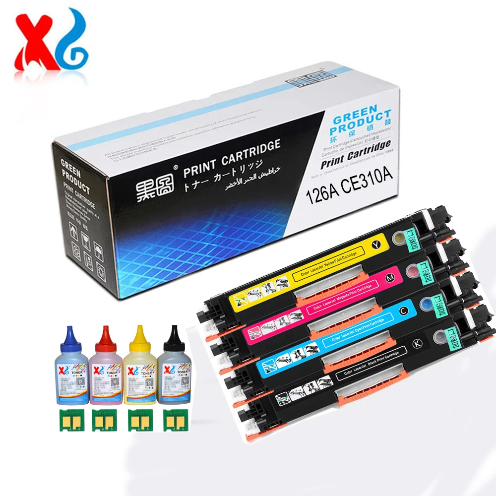 126A CE310A CE311A CE312A CE313A Toner Cartridge For HP CP1025nw CP1021 CP1022 CP1023 CP1026 CP1027 CP1028 MFPM175 275 with chip