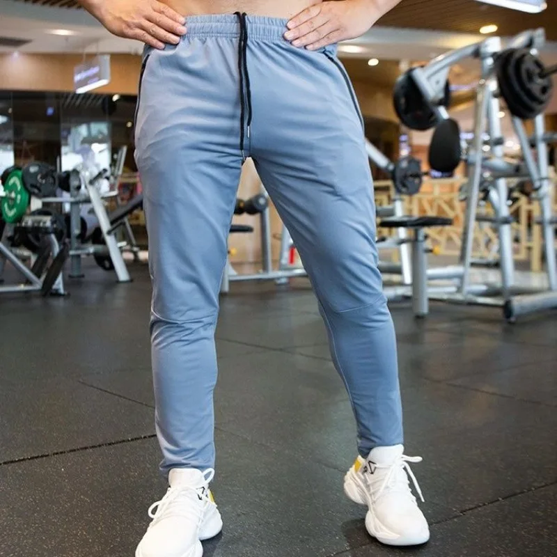 Open Crotch Sports Trousers Men's Summer Thin Quick-Drying Casual Pants Trendy Fitness Track Sweatpants Outdoor Sex Erotic Pant