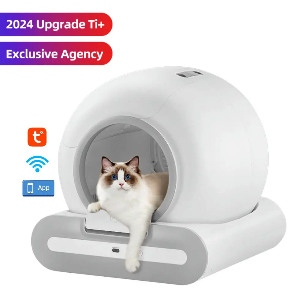 2024 New Ti+ Intelligent OTA Automatic Smart Cat Litter Box Self Cleaning Litter Box For Cats