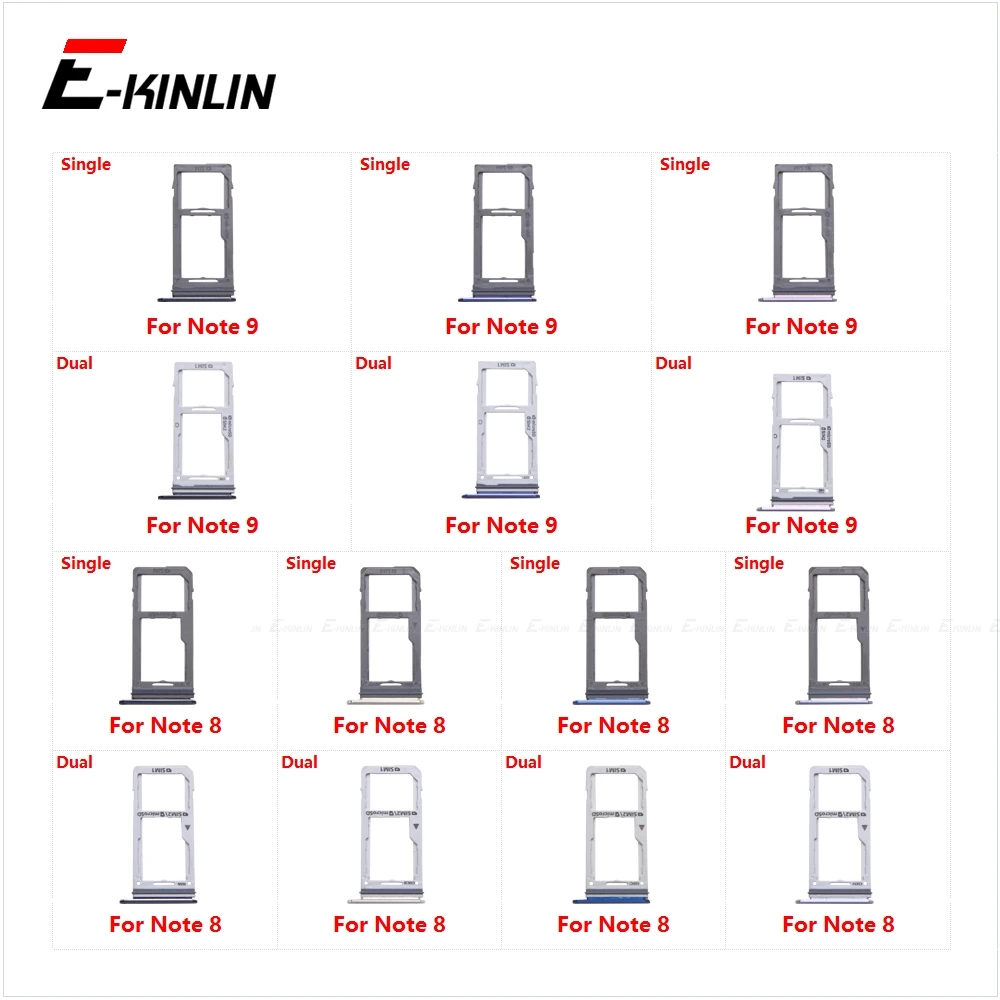 Sim Card / Micro SD Card Tray Socket Holder Slot Container Connector For Samsung Galaxy Note 9 8 N960 N950 Parts