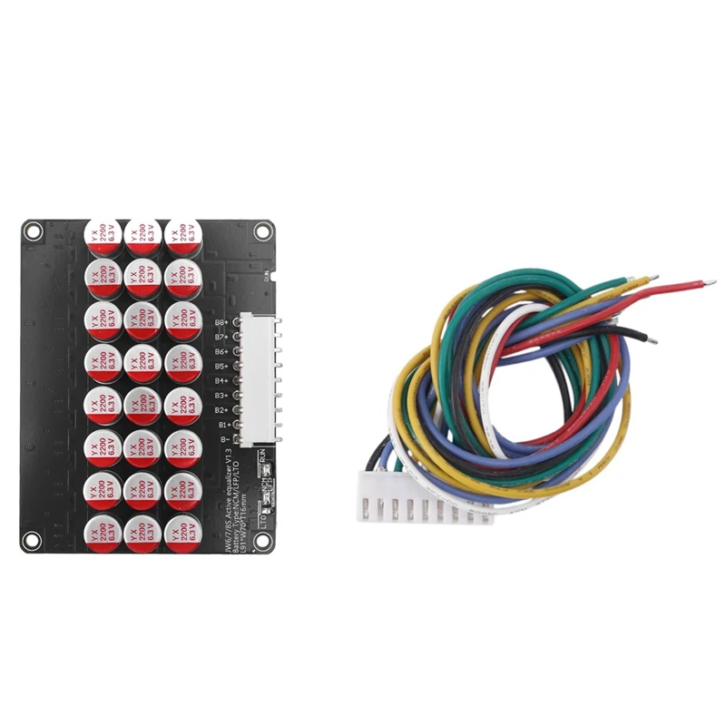 Ofertas superiores 2x balanceador de grupo inteiro 8s 5a lipo lifepo4 bateria equalizador transferência de energia capacitor bms placa