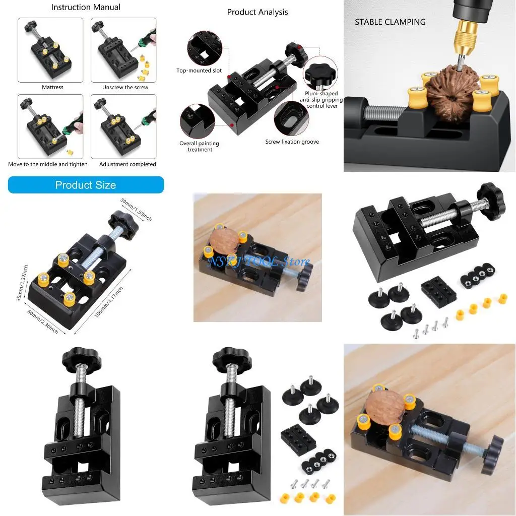 

L8RC Accuracy Aluminum Alloy Craft Vise Suitable for Jewelry Making Sculpture Drilling Tasks