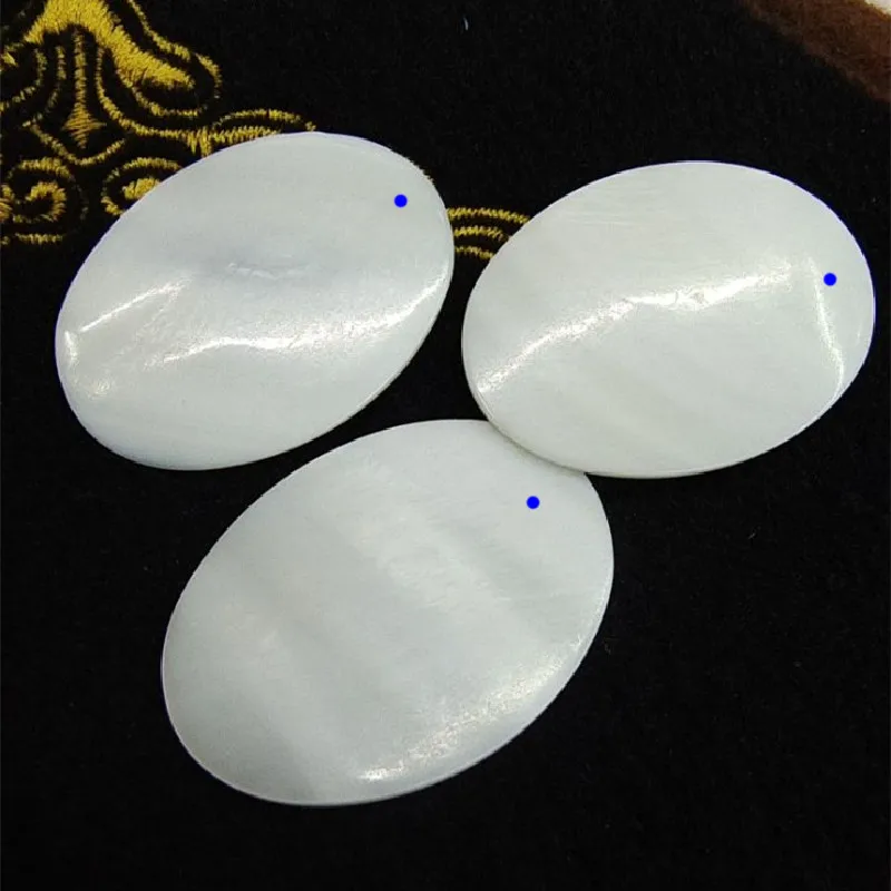 4PCS Nature White Shell Pendants Mother Of Pearl Oval Shape Good Quality 40X30MM Thickness 2MM For Women\'s Pendants Making Parts