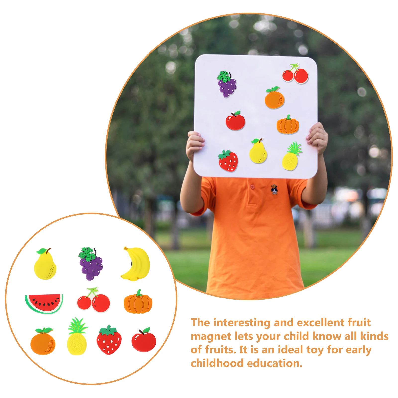 

10pcs Cartoon Fridge Magnets Creative Fruit Modeling Silicone Refrigerator Stickers Magnetic Home Decor Whiteboard