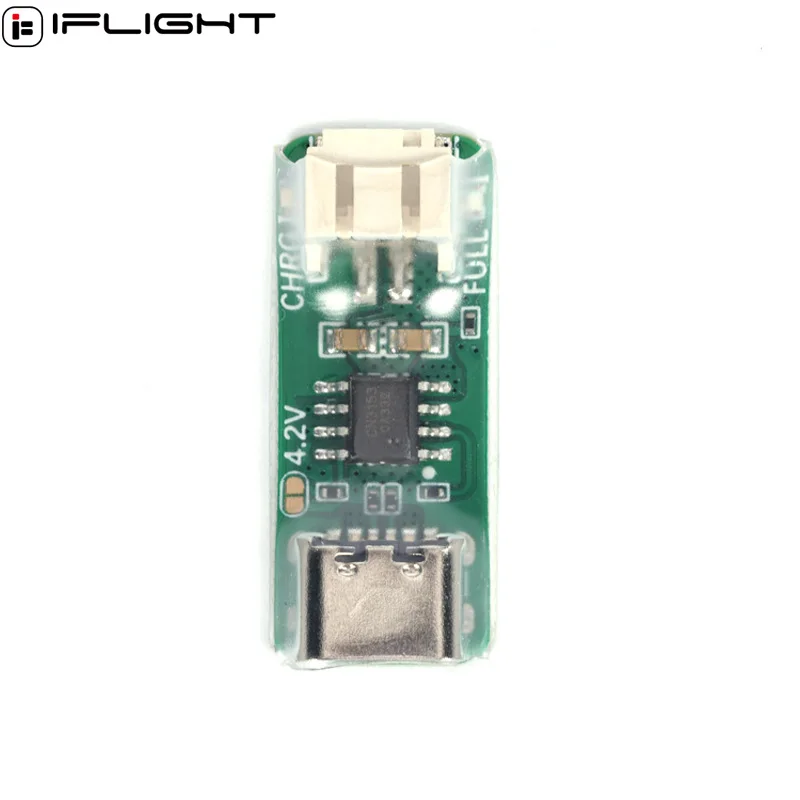 

IFlight 1S JST PH2.0 Type-C Зарядное устройство с поддержкой LiHV 3,3 В/4,35 В 1S Батарея для радиоуправляемых самолетов