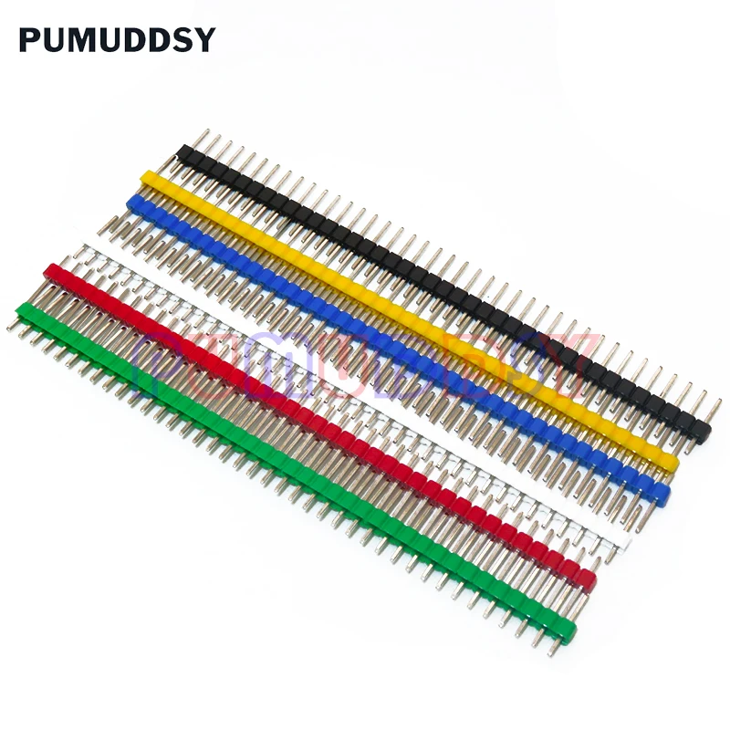 

30PCS 40 Pin Breakable Pin Header 2.54mm Single Row Male Header Connector Kit PCB Pin Strip For Arduino