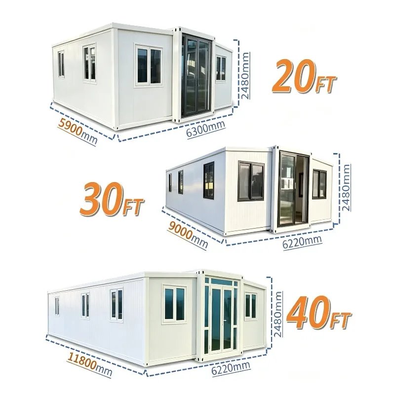 AU Standard Expandable Container House Fast Install 40 Ft Move-in Ready Modular Home Prefabricated Granny Flat House Tiny House
