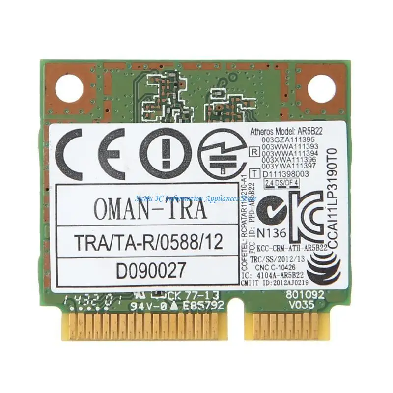 인텔 DW1901용 미니 PCI-Express Wifi 카드 BluetoothV4.0 무선 네트워크 카드