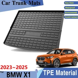 Car Trunk Mat TPE Material for BMW X1 U11 Accessories U12 2023~2025 Car Easy Clean Rear Cargo Tray Trunk Rear Pads Accessories