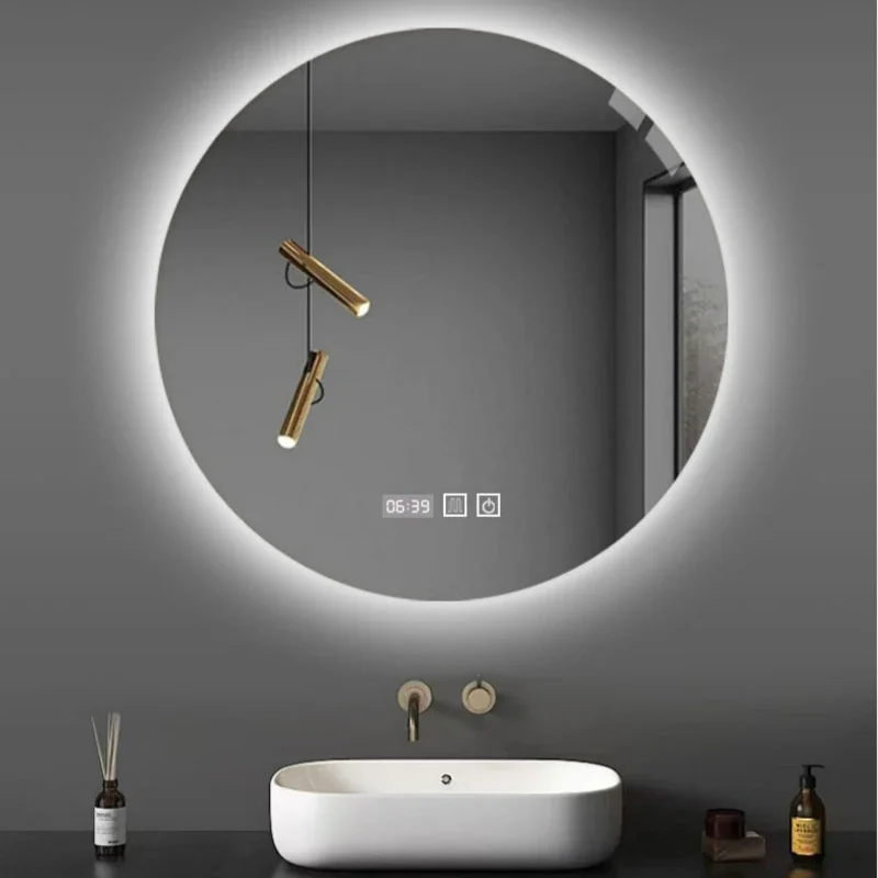 Led Shower Decorative Mirror Bedroom Makeup Large Decorative Mirror Round Dekoracyjne Lustro Home Decoration Luxury YY50DC