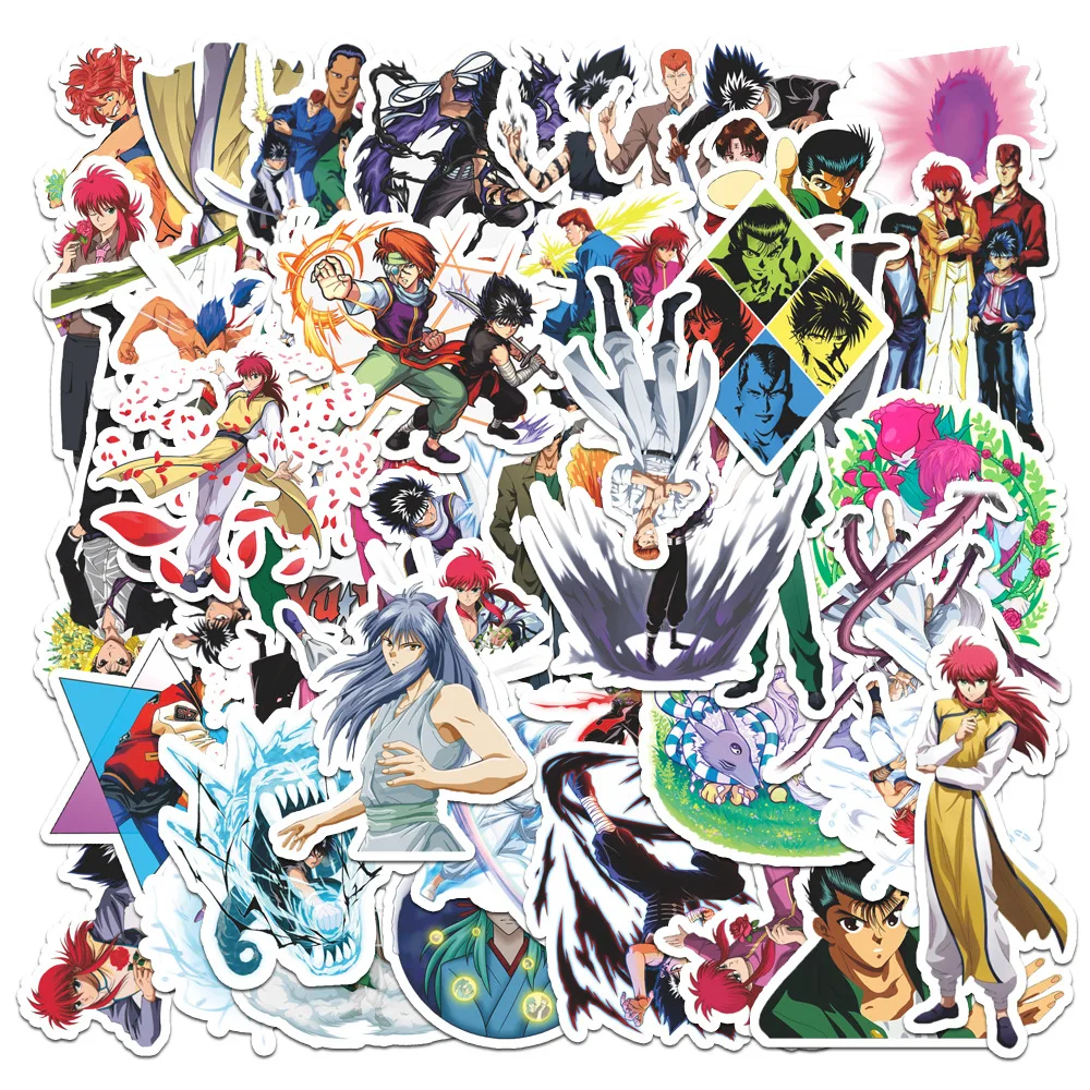 10/50 Uds YuYu Hakusho pegatinas Cool pegatina de dibujos animados sangre caliente cómics Graffiti animación calcomanía niños juguetes portátil guitarra coche bicicleta