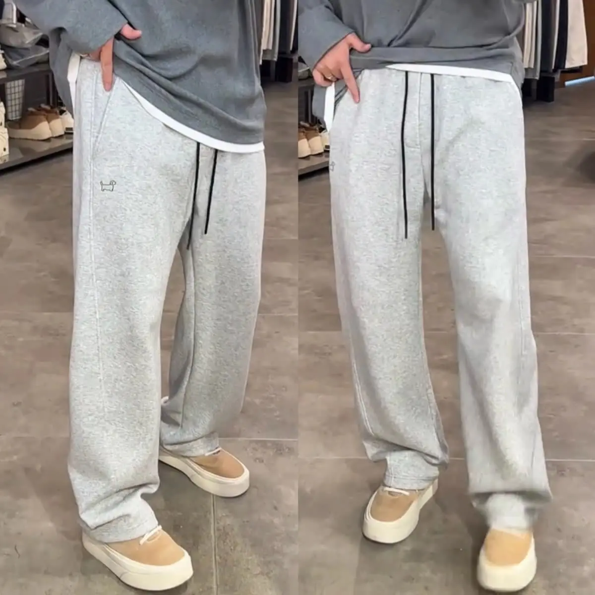 

Мужские повседневные брюки из трикотажа с широкими штанинами, свободного кроя, в американском стиле, с завязками, прямые, для весны и осени