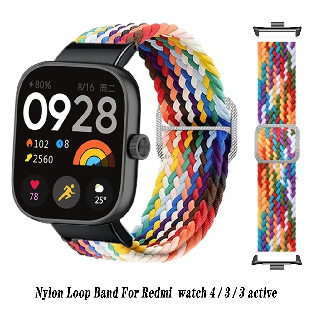 Nylon Loop Band For Redmi Watch 4 3 Bracelet Braided Elastic strap For Xiaomi Redmi Watch 3 active Smartwatch watchbands correa