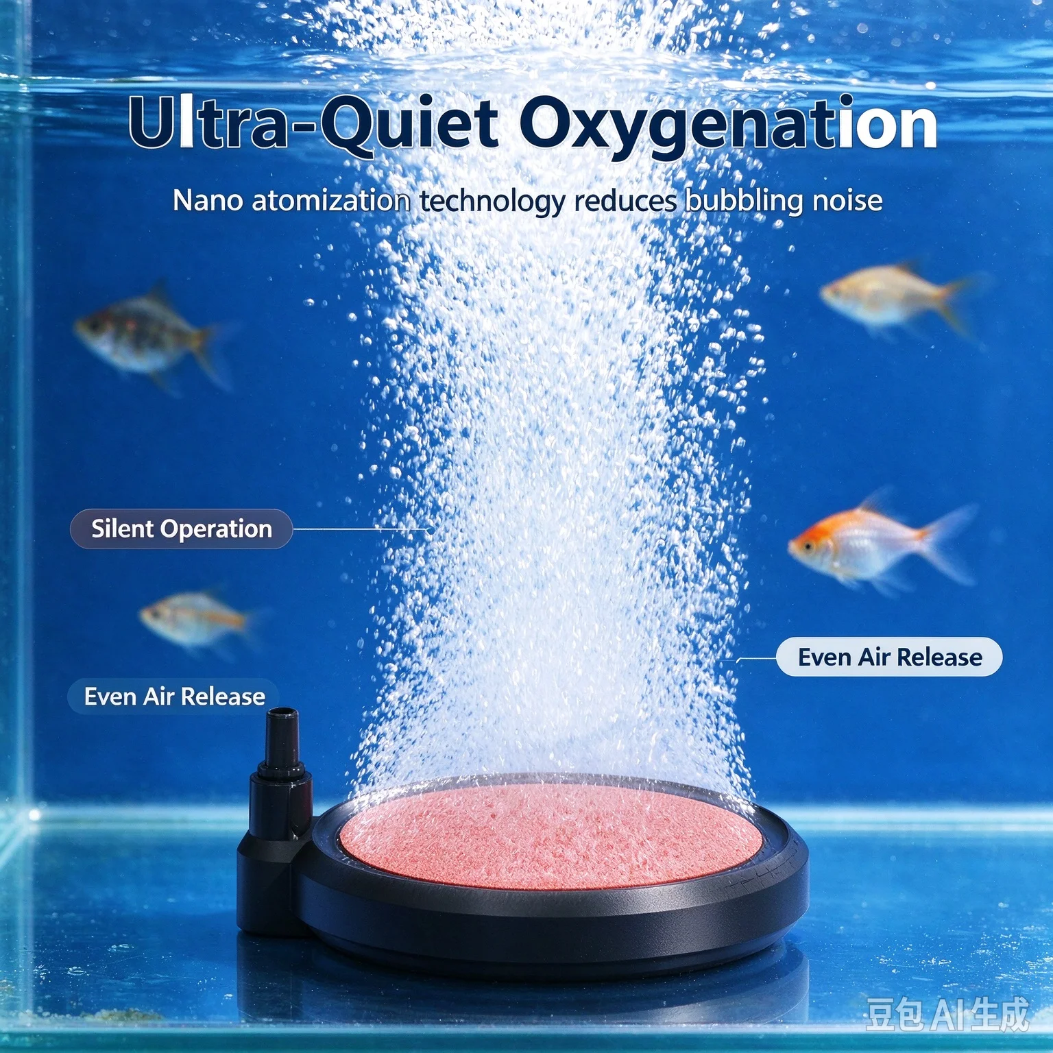 Air Diffuser Disc Bubble Aeration Pond - Sessiz Nano Hava Taşı Diski, Akvaryum,