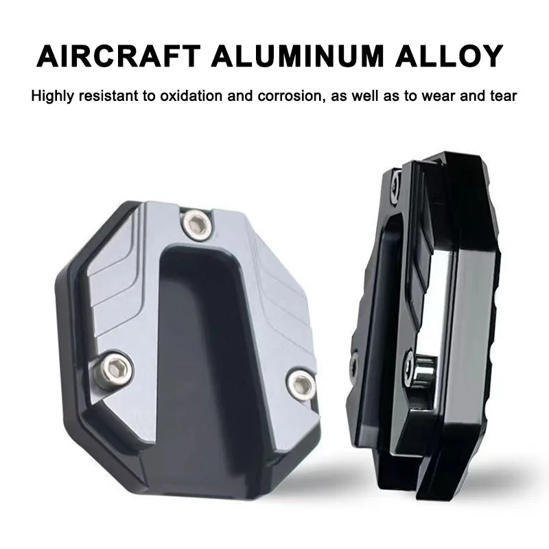 SEMETAL Motorcycles Side Stand Support Extended Pad Bicycle Side Step Covers For Motorcycle Stopping Steady Autocycle Accessory image 3