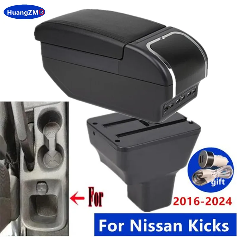 

Car Armrest box For Nissan Kicks Armrest box For Nissan Kicks 2016-2024 Interior Dedicated Retrofit Storage box Car Accessories