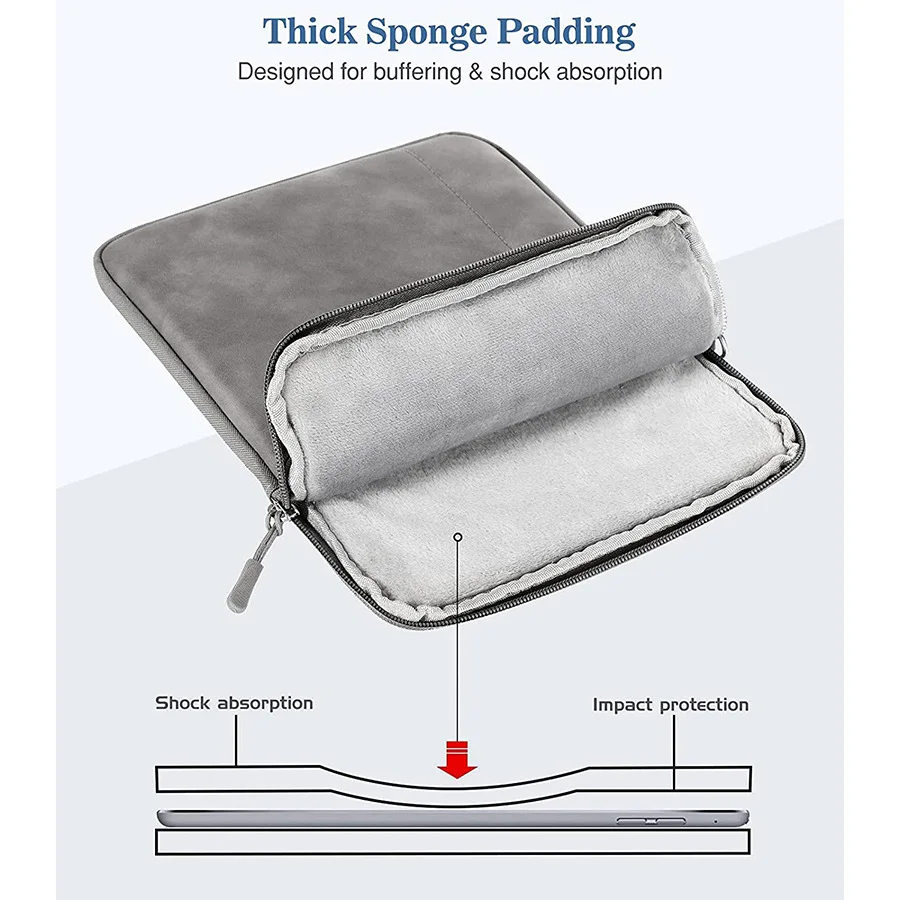 ل Tecno Megapad Pro اللوحي حقيبة الحبل حمل تخزين جيب البريدي الحقيبة مقاوم للماء كم المخملية بطانة مكافحة قطرة الوفير #4