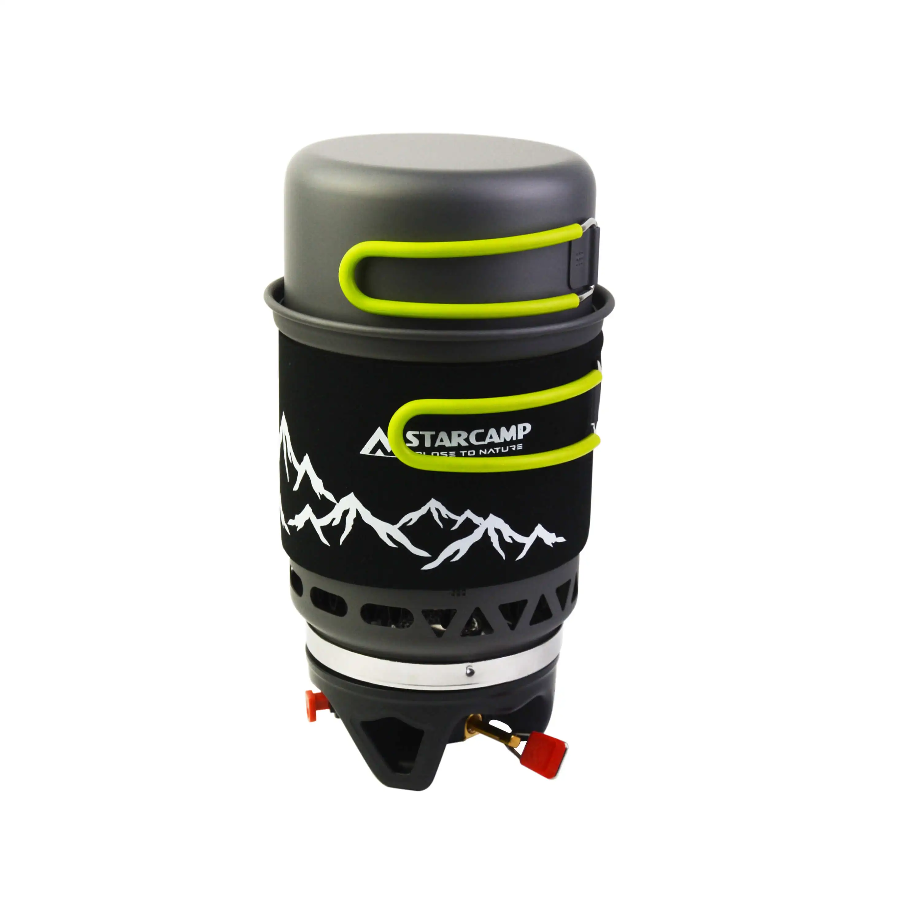 STARCAMP 1000 + 500ml sac à dos Solo extérieur randonnée Camping système de cuisson à gaz cuisinière à Jet en acier brûleur à gaz Butane Propane