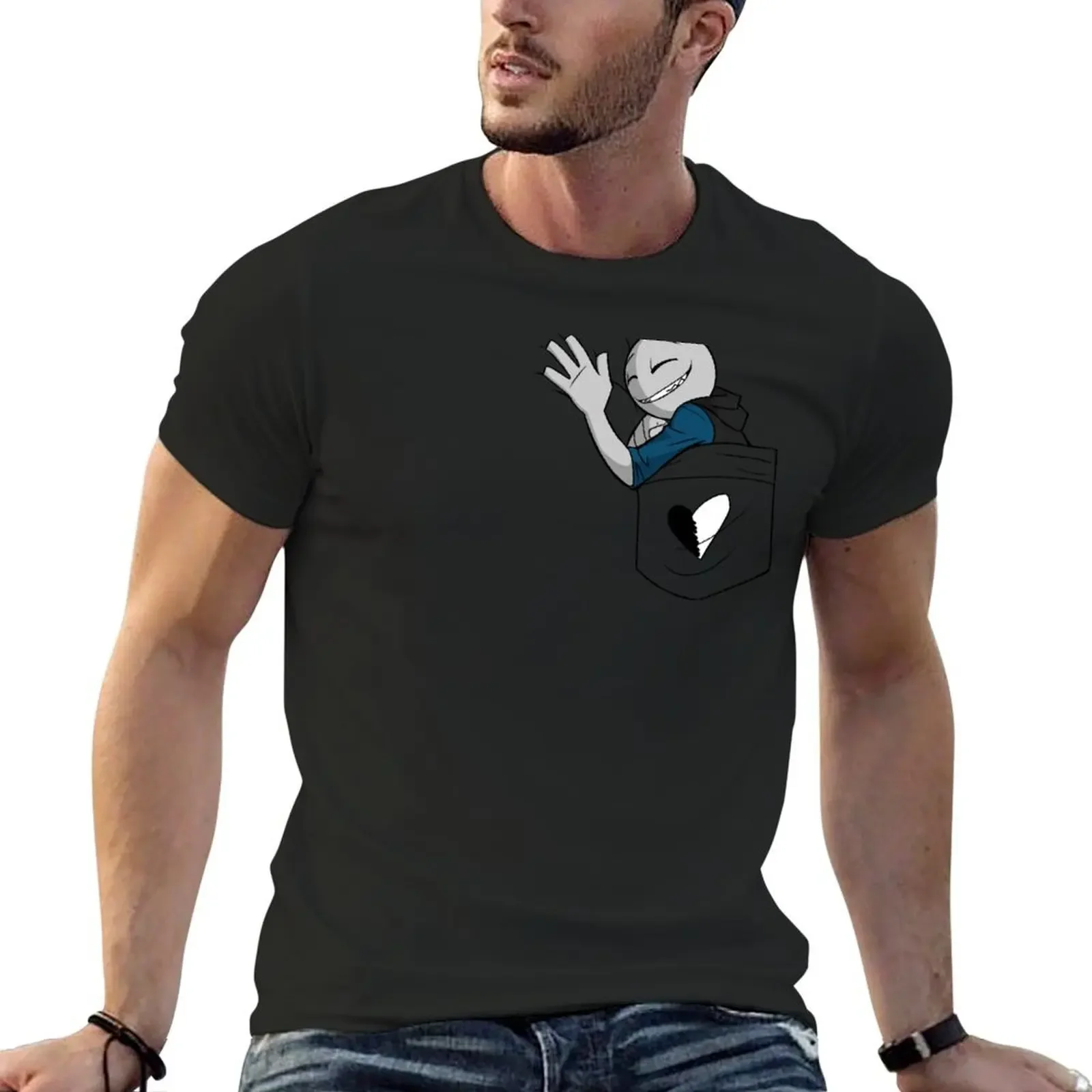 Your Boyfriend's Pocket T-Shirt animal prinfor boys anime custom shirt quick-drying mens graphic t-shirts big and tall