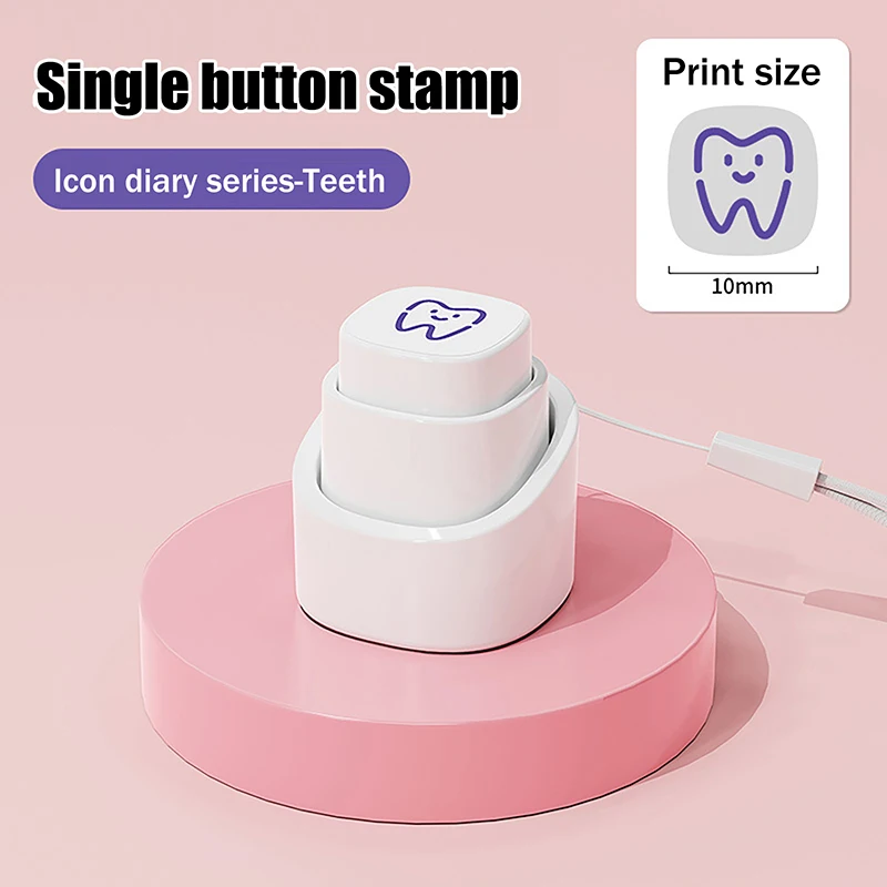 

1Pcs Cute Dentist Gift Tooth Smiling Shape Stamp For Kid Children Colorful Cartoon Stamp Dentistry Gifts Souvenirs