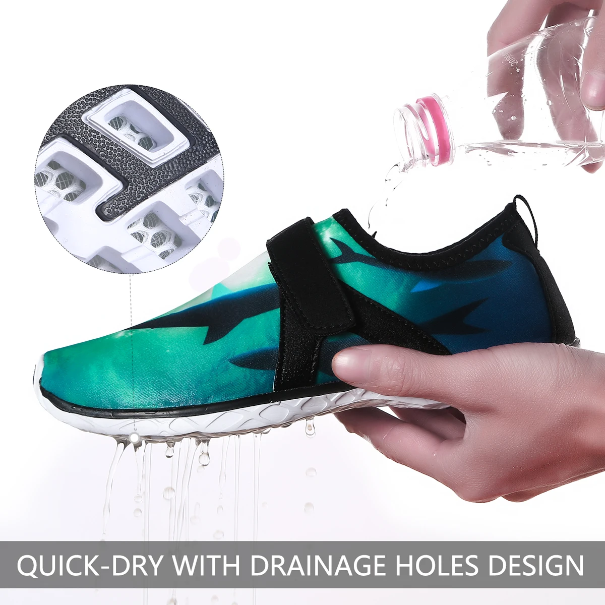 Shoes With Breathable Holes in the Sole Leaking Water Shoes Children Quick-drying Divers Beach Water Shoes for Kids Girls