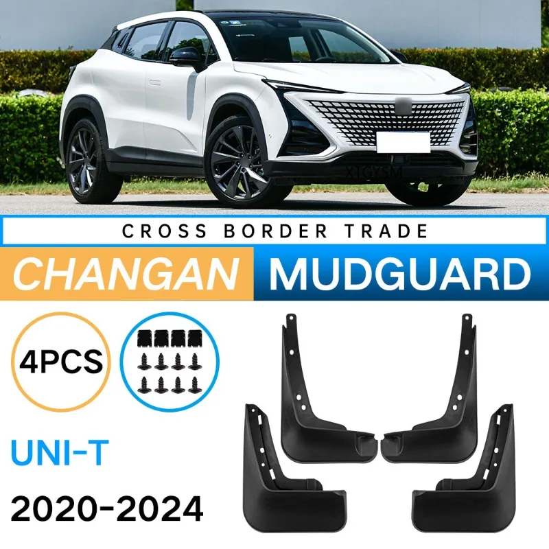 Mudflaps Splash Guards Splash Guards Fender MudFlaps Front Rear Car Accessories 4pcs Mudguards for Changan UNI-T UNIT 2020-2023