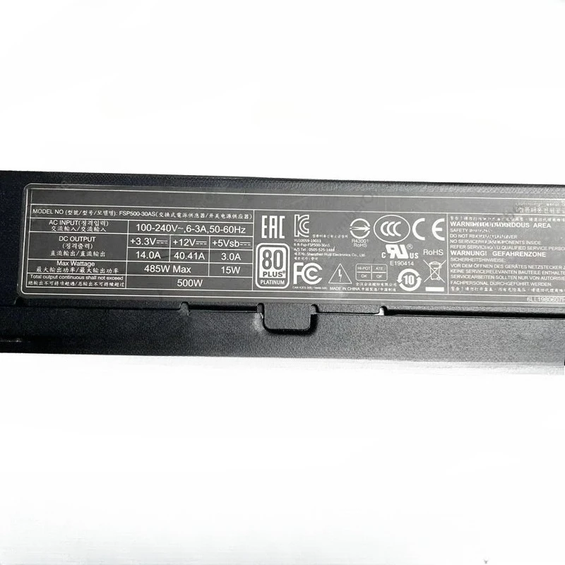 For FSP500-30AS 500W Platinum FLEX Small 1U Power Supply NUC Mini Computer Chassis