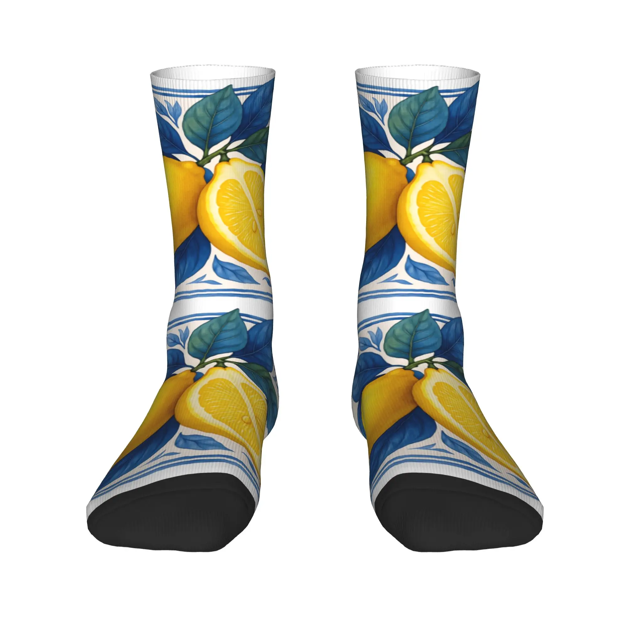 Men Socks Fruit Lemon (8)  Stockings Anti Bacterial Soft Socks Winter Funny Graphic Skateboard Socks