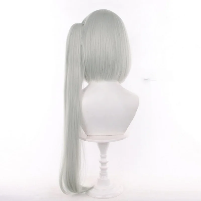 Anime Petals of Reincarnation Haito Luo Buffett Cosplay Wig Reincarnation No Kaben Long Grey Side Ponytail Wig Carnival Festival 4