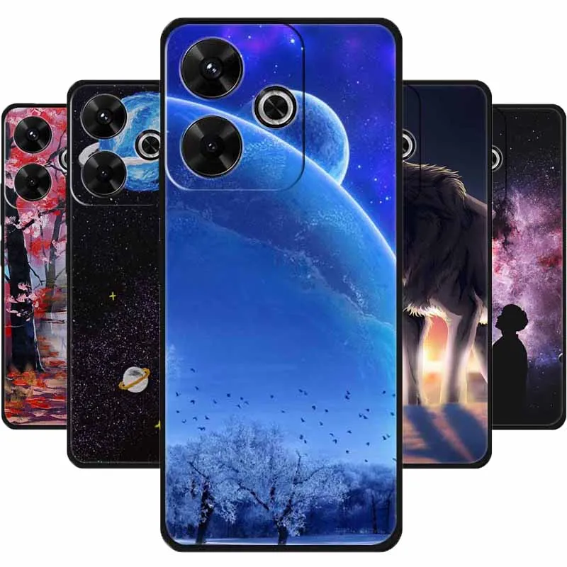 Cool Silicone Cover for Xiaomi Poco M6 4G Case Printed Fashion Soft Cover for Xiaomi PocoM6 4G Case Protective Cartoon Shells