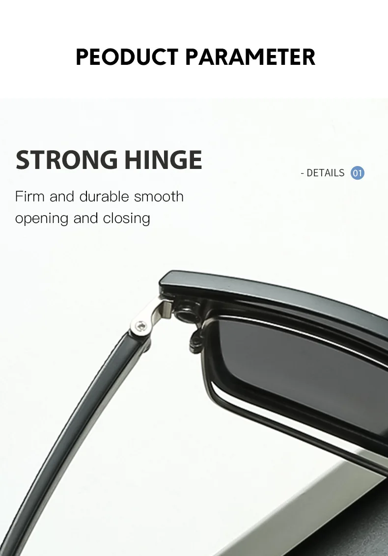 Vcka quadratische Myopie Brille Sonnenbrille 0,5 Magnet clip Männer Geschäfts frauen Legierung Vollformat benutzer definierte Optik Brillen-bis-10 – Detail 12