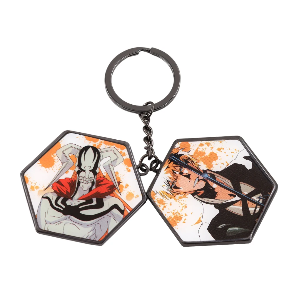 

BLEACH Kurosaki Ichigo Keychain Double-Sided Magnetic Mirror Hot-Blooded Teenager Anime Inspired Pendant Makeup Mirrors