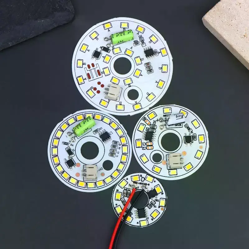 LED Bulb Lamp Chip 3W 5W 6W 7W 12W 220V No Need Driver DIY Tricolor Light Changing For LED Downlight Spotlight Lamp Beads
