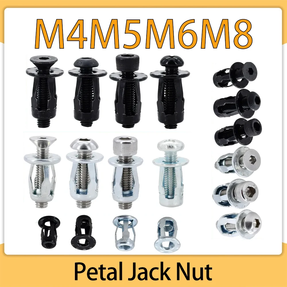 M4 M5 M6 M8 Panel License Plate Lock Fixing Screw Bolt Nut Kit Expansion Clip Petal Metal Rivet Molly Jack Nut Rivet Nut