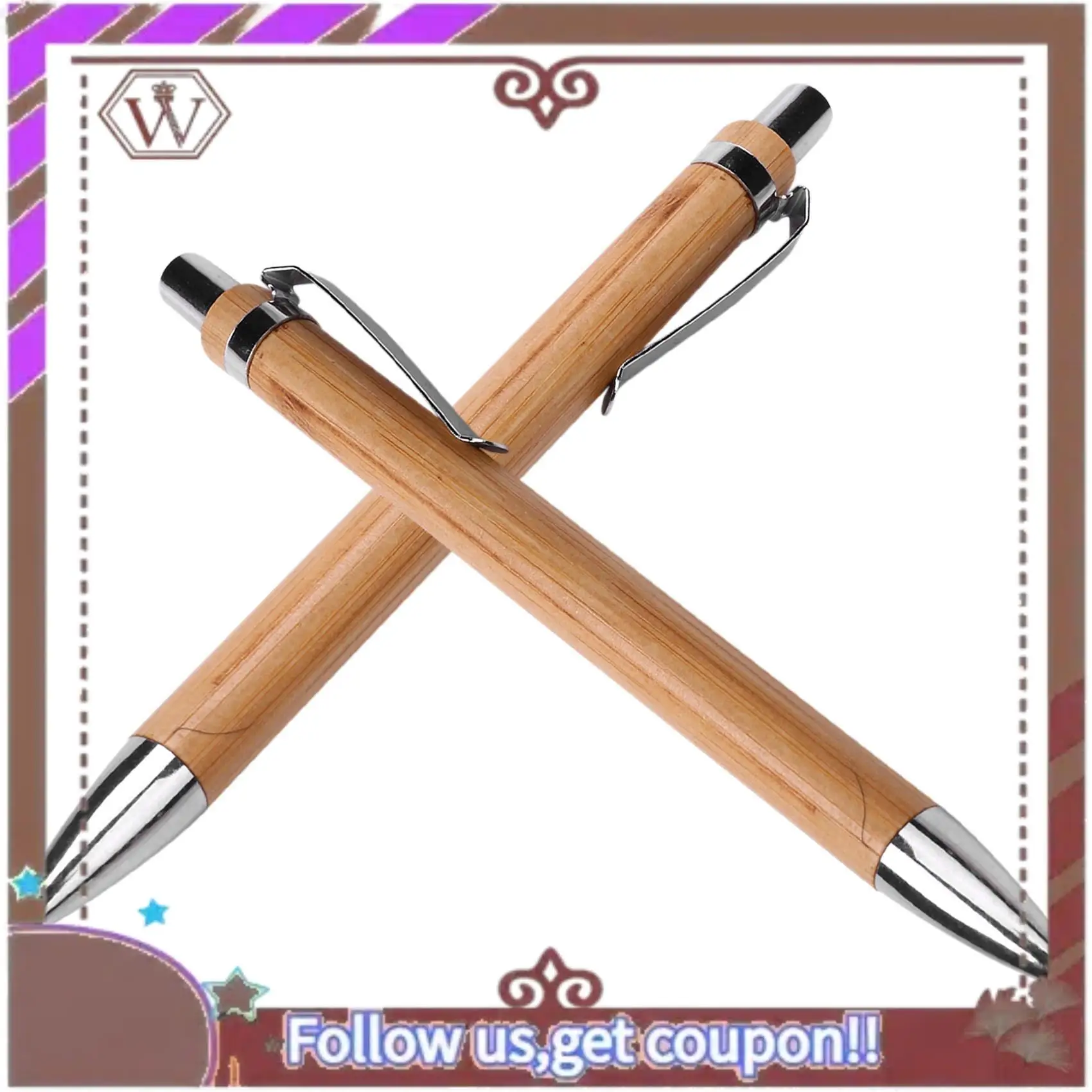 ABBG-مجموعات أقلام حبر جاف متنوعة. أداة كتابة من خشب الخيزران (90 مجموعة)