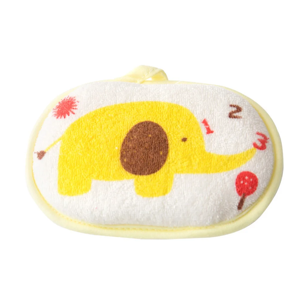 3 قطع من إسفنجة حمام الأطفال الكرتونية الناعمة المريحة، أزرق أصفر وردي، متين للاستخدام على المدى الطويل #5