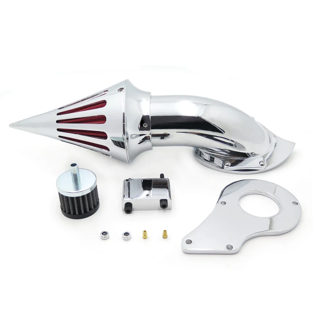 Kit de limpiador de aire para motocicleta, filtro de admisión cromado para Honda Shadow 600, VLX600, 1999-2013