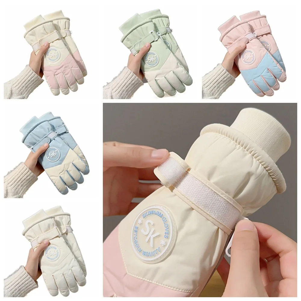 

Cycling Equipment Touchscreen Skiing Gloves Thick Full Finger Winter Warm Gloves Windproof Cute Motorcycle Gloves Outdoor Sports