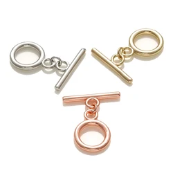 ZHUKOU Round Brass OT Clasps Hooks for Women Handmade Necklace Bracelet Jewelry Accessories making findings wholesale VK118