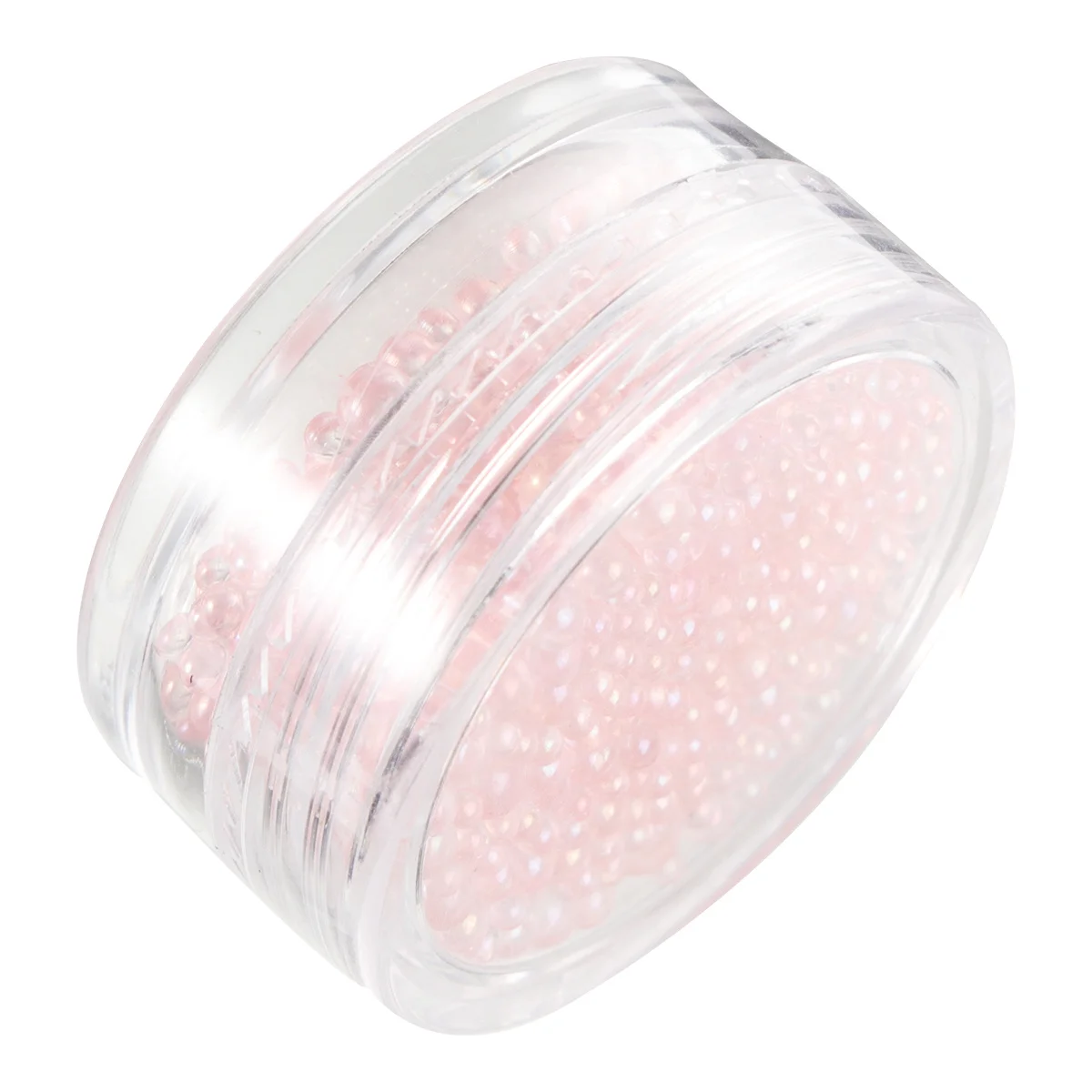 

1 Box Pink DIY Crystal Beads Nail Art Decor Durable Lightweight Glass Micro Beads for Home Store Nail Beauty Micro Bead