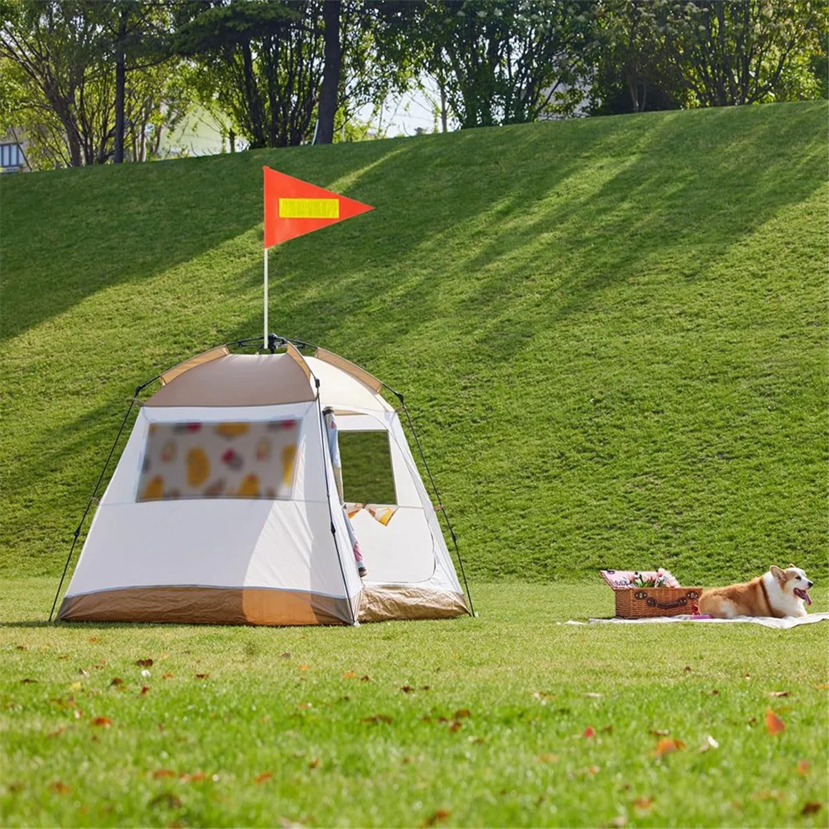 A83Z 2 قطعة علم سلامة الدراجة مع عمود، 6 أقدام قابل للتعديل من البوليستر المسيل للدموع - أعلام أمان مقاومة للماء