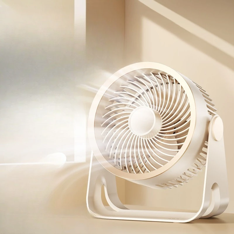 Obrotowy wentylator biurkowy USB z lampką nocną 5 regulowanych prędkości Ultra-cichy cyrkulacja powietrza Przenośny wentylator studyjny z akumulatorem do biura