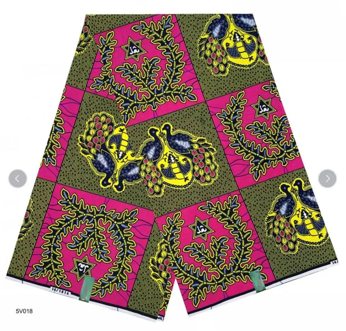 

2025 Real Wax Ankara African Kente Fabric Wax Printed Fabric Original High Quality Tissue Africa 100% Cotton