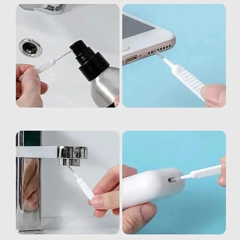Earphone Charging Port Cleaning Brush 65mm Dust Hole Clean Mini Brush Bendable Mini Round Brushes Cleaner Sets 10/5Pack