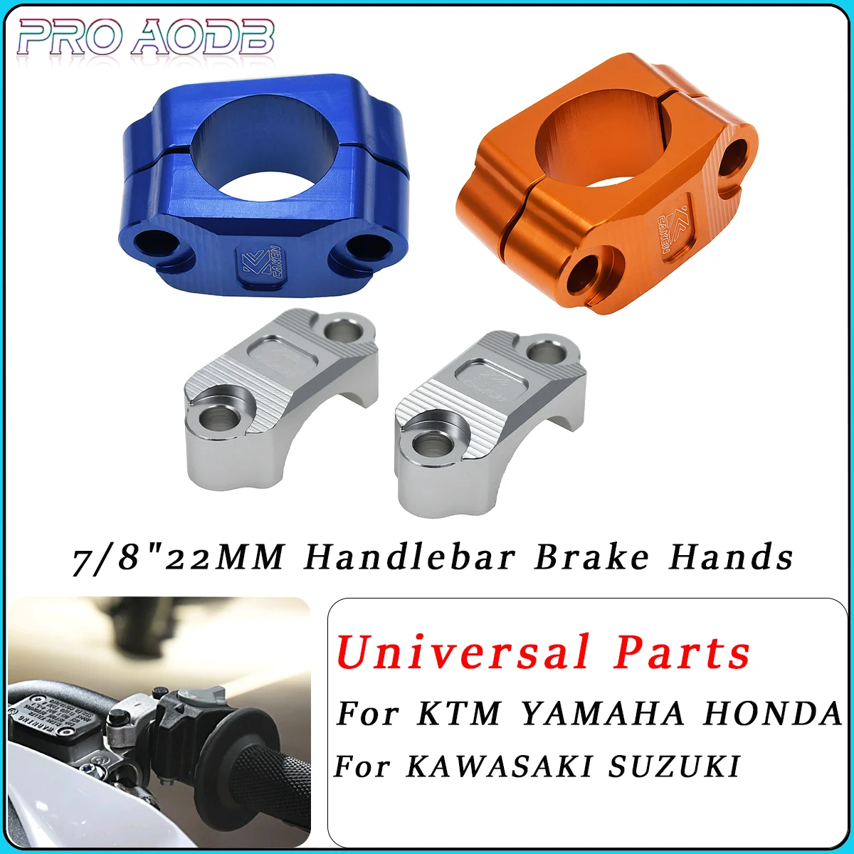 

Universal 22mm Clutch Brake Master Cylinder Handlebar Bar CNC Aluminum Clamp Cover For Motorcycle Dirt Pit Bike ATV Quad Buggy