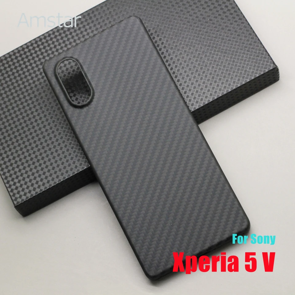 

Amstar Carbon Fiber Protective Case for Sony Xperia 5 V Ultra-thin Aramid Fiber Cases Anti-fingerprint Xperia 5 V 5G Phone Cover